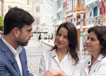 Eduardo Moura, Raquel Lyra e Priscila Krause