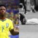 Vinicius Júnior lamenta após eliminação do Brasil para a Noruega na Copa