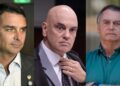Eduardo Bolsonaro, Alexandre de Mores e Jair Bolsonaro (Da esq. p/ dir.)