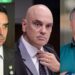Eduardo Bolsonaro, Alexandre de Mores e Jair Bolsonaro (Da esq. p/ dir.)