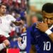 Oyarzabal comemora gol da Espanha contra a França na Copa do Mundo