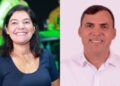 pré-candidata a deputada estadual, Viviane Facundes (PSD) e o vereador Aldo José da Silva (Solidariedade)