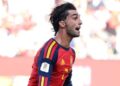 Ferran Torres celebra gol da Espanha sobre a Argentina na final da Copa do Mundo