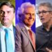 Lula (PT), Flávio Bolsonaro (PL), Ronaldo Caiado (PSD), Romeu Zema (Novo) e Renan Santos (Missão), pré-candidatos à Presidência da República