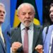 Ronaldo Caiado (PSD-GO), Luiz Inácio Lula da Silva (PT) e Flávio Bolsonaro (PL-RJ)