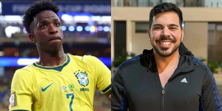 O jogador Vini Jr., entrou com uma ação contra o influenciador Rafael Murmura
