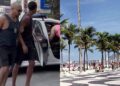 Suspeito de golpe com caipirinha é levado à delegacia por policiais à paisana