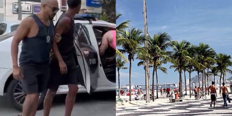 Suspeito de golpe com caipirinha é levado à delegacia por policiais à paisana