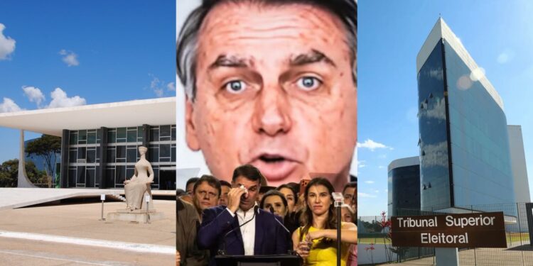 Flávio Bolsonaro se emociona durante mensagem de versão IA do pai, Jair Bolsonaro, durante convenção do PL