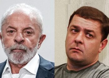 O presidente Luiz Inácio Lula da Silva (PT) e seu filho Fabio Luis Lula da Silva, conhecido como "Lulinha"