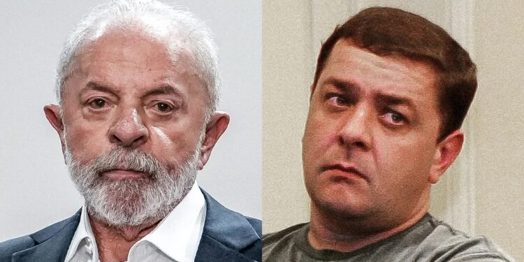 O presidente Luiz Inácio Lula da Silva (PT) e seu filho Fabio Luis Lula da Silva, conhecido como "Lulinha"