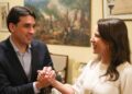 O deputado federal, Silvio Costa Filho (Republicanos) e a governadora Raquel Lyra (PSD)