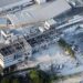 Imagem aérea mostra o shopping Aeon Mall em Kashima, em Kumamoto,