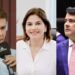 Da esq. p/ dir. Miguel Coelho (União Brasil), Priscila Krause (PSD) e Eduardo da Fonte (PP)