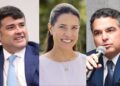 Eduardo da Fonte (PP), Raquel Lyra (PSD) e Túlio Vilaça (da esq. p/ dir.)