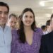 Bruno Dantas, sua esposa, Camila Camargo, CEO do Esfera Brasil, e seu sogro, João Carlos Camargo (Da esq. p/ dir.)