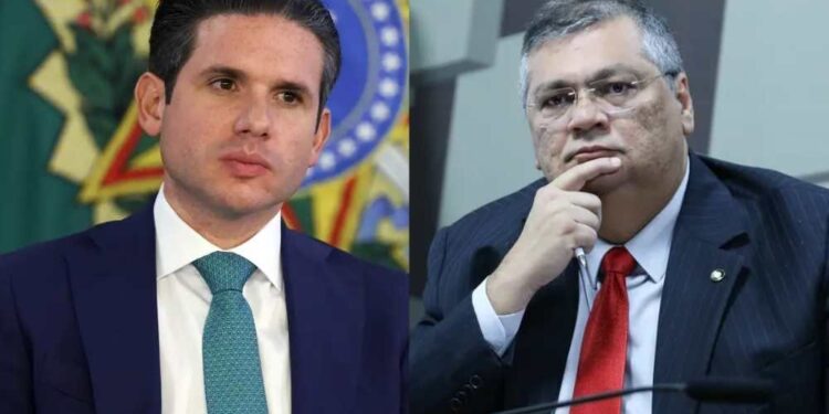 O presidente da Câmara, Hugo Motta (Republicanos-PB) e o ministro do STF Flávio Dino