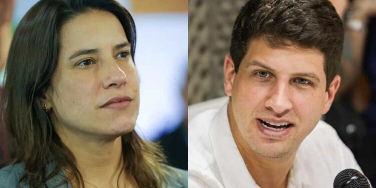 A governadora e candidata Raquel Lyra (PSD) e o candidato João Campos (PSB)