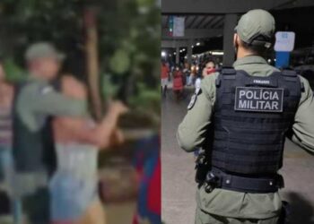 Policial militar é filmado agredindo mulher que participava de protesto no Recife