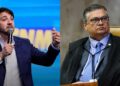 Renan Santos, pré-candidato a presidência pelo partido Missão; e Flávio Dino, ministro do STF