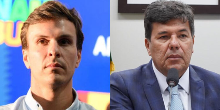 O ex-prefeito de Petrolina, Miguel Coelho e o deputado federal, Mendonça Filho (PL)