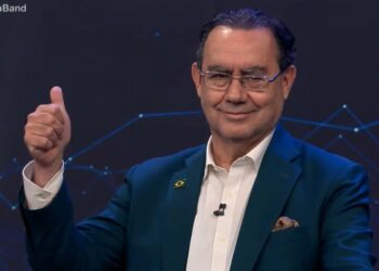 O candidato à presidência da República Augusto Cury. Foto: Band/Reprodução