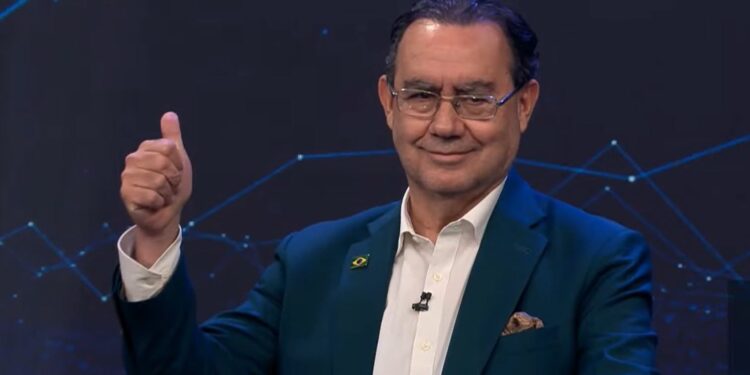 O candidato à presidência da República Augusto Cury. Foto: Band/Reprodução
