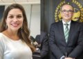 A candidata Carla Patrícia Cintra e o juiz José André Machado
