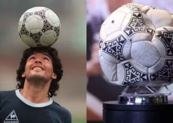Bola usada por Diego Maradona foi vendida por 2,5 milhões de libras