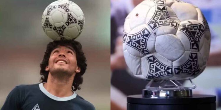 Bola usada por Diego Maradona foi vendida por 2,5 milhões de libras