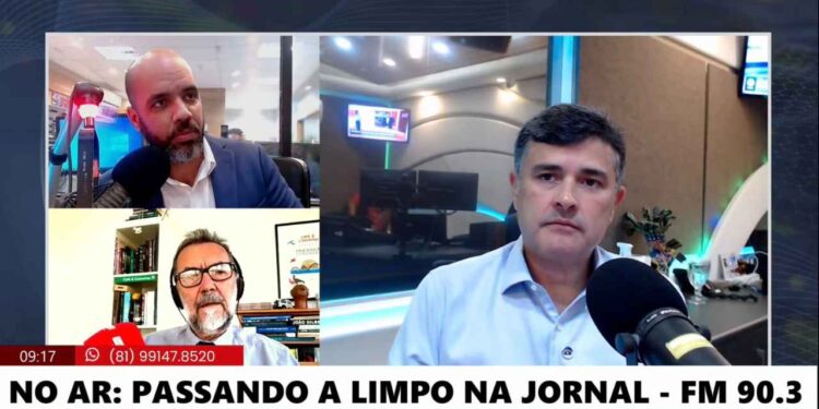 Igor Maciel e Romoaldo de Souza mediam sabatina com Eduardo da Fonte