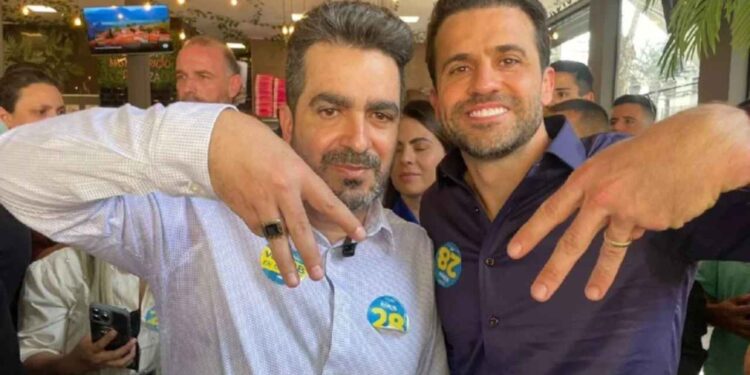 Leonardo Avalanche e Pablo Marçal, ambos do PRTB (Da esq. p/ dir.)