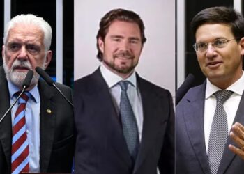 Jaques Wagner, Daniel Vorcaro e João Roma (Da esq. p/ dir.)