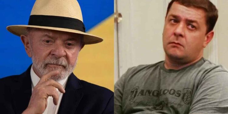 O presidente Lula e seu filho Lulinha (Da esq. p/ dir.)