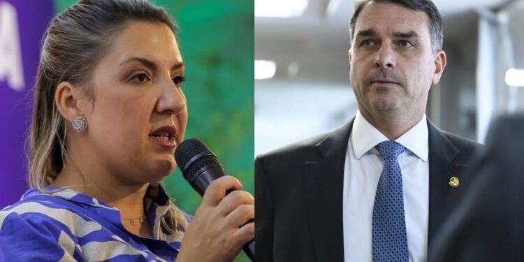 Daniella Marques e Flávio Bolsonaro