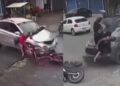 Seis dias atrás (13), um casal de motociclistas também foi arremessado por um carro no mesmo local