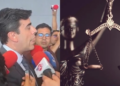 Advogado Rafael Carneiro, da defesa de João Campos (PSB), em coletiva no Novotel na manhã dessa quinta (27)