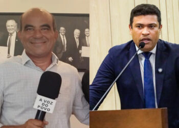 O blogueiro Igor Alves e o deputado estadual Joel da Harpa (PP) (esq. p/ dir.)