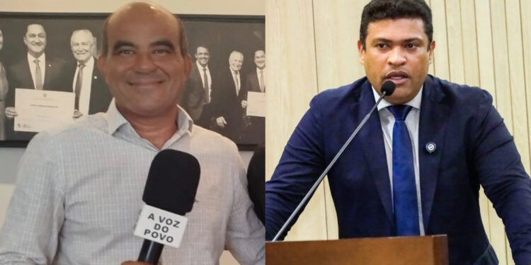 O blogueiro Igor Alves e o deputado estadual Joel da Harpa (PP) (esq. p/ dir.)