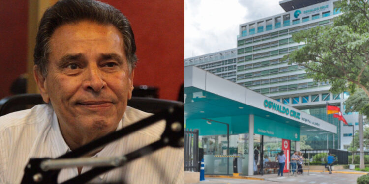 A cirurgia do ex-governador de Pernambuco, João Lyra Neto, foi feita no Hospital Oswaldo Cruz, em São Paulo