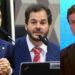 O deputado federal Eduardo da Fonte (PP), deputado federal Túlio Gadêlha (PSD) e o ex-prefeito Miguel Coelho (União Brasil) (esq. p/ dir.)