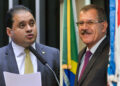 O senador Weverton Rocha (PDT- MA) e o ministro Humberto Martins, do STJ (esq. p/ dir.)