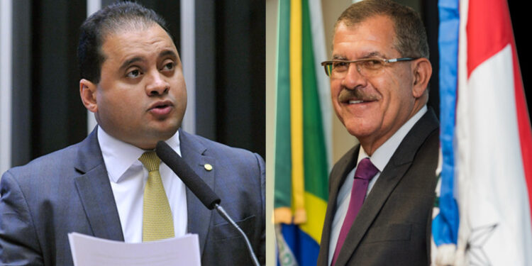 O senador Weverton Rocha (PDT- MA) e o ministro Humberto Martins, do STJ (esq. p/ dir.)