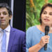 O candidato a deputado federal Daniel Coelho (PSD) e a vice-governadora de Pernambuco, Priscila Krause (esq. p/ dir.)