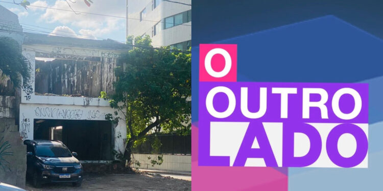 O edifício está localizado no bairro do Pina, de esquina com a Rua Souto Filho
