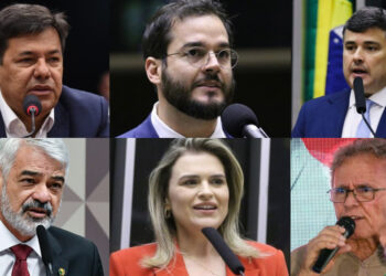 Mendonça Filho (PL), Túlio Gadêlha (PSD), Eduardo da Fonte (PP), Humberto Costa (PT), Marília Arraes (PDT), Paulo Rubem Santiago (Rede) (esq. p/ dir.)