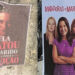 Em outro material, Raquel aparece numa montagem ao lado de Elize Matsunaga e da ex-deputada Flordelis