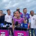 A governadora Raquel Lyra (PSD) durante coletiva após a convenção do partido