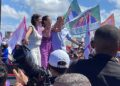 Priscila Krause, Raquel Lyra e Eduardo da Fonte (da esq. p/ dir.)