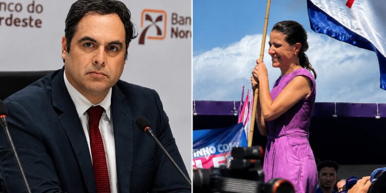 O ex-governador Paulo Câmara (PSB) e a Governadora Raquel Lyra (PSD)